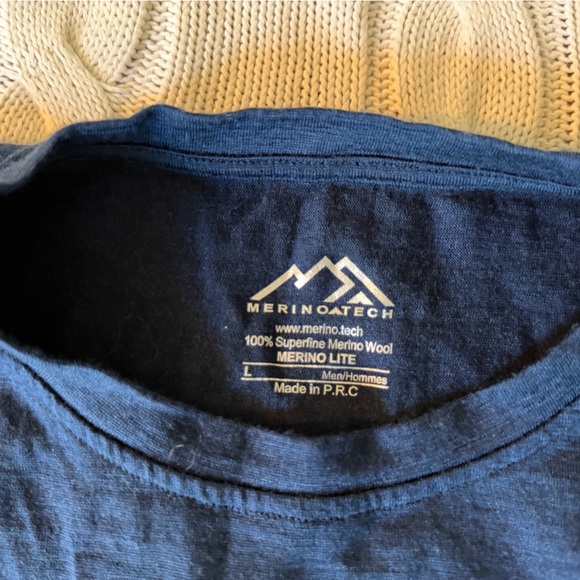 Merino Tech Other - Merino Tech Men's Blue Short Sleeve Tee